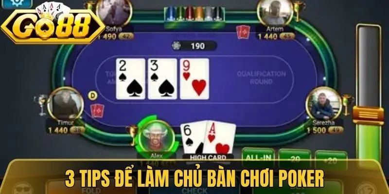 Poker Go88 - Khám Phá Sân Đấu Trí Tố Tiền Đỉnh Cao 2026 4 3 Tips để làm chủ bàn chơi Poker
